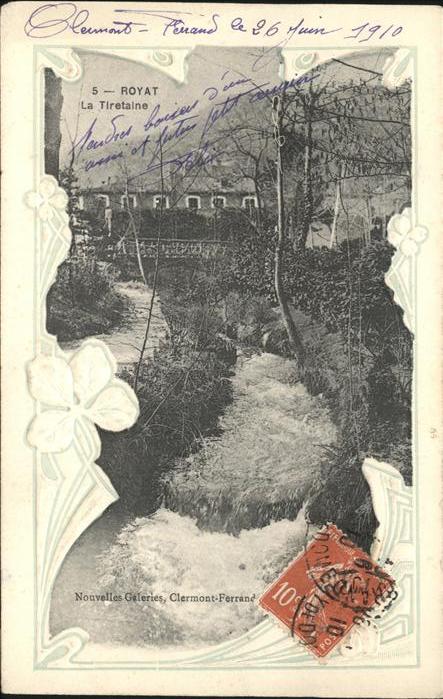 Royat Puy de Dome Tiretaine [Prägedruck]