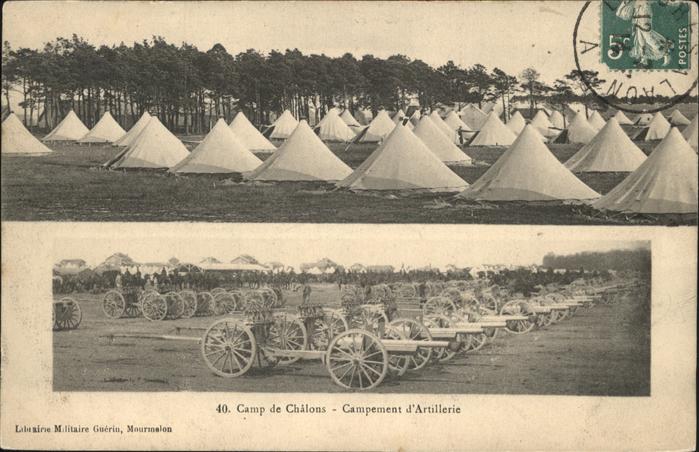 Chalons Vienne Camp Campement Artillerie