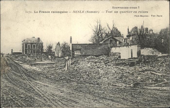 Nesle Somme Ruines