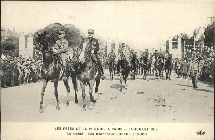Paris Fetes de la Victoire Marechaux Joffre e