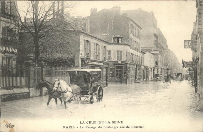 Paris Crue de la Seine Rue Lourmel