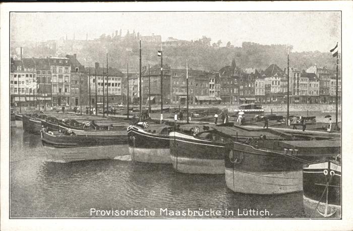 Luettich Liege Maasbrücke Boote