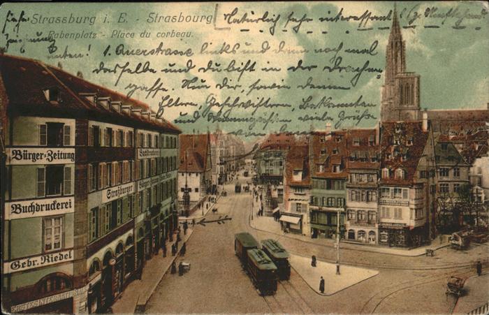 Strasbourg Alsace Place Corbeau Straßenbahn