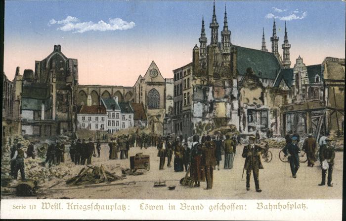 Loewen  Louvain Belgie Bahnhofsplatz