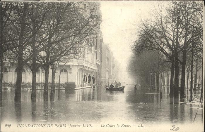 Paris Inondations Cours la Reine