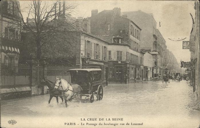 Paris Crue de la Seine rue de Lourmel