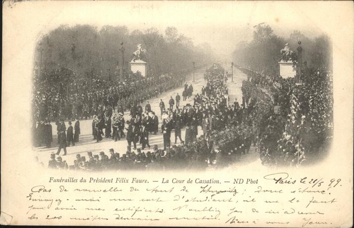 Paris Funerailles du President Felix Faure