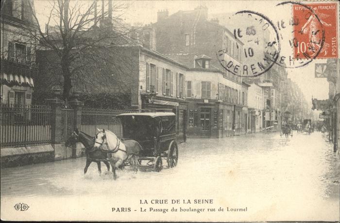 Paris La Crue de la Seine rue de Lourmel