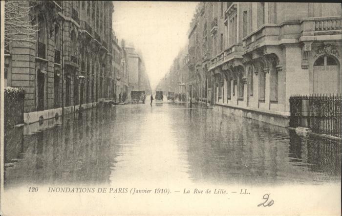 Paris Inondations la Rue de Lille