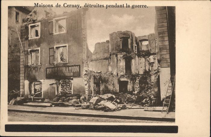 Cernay Elsass Maisons detruites pendant la guerre