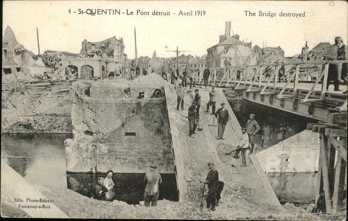 Saint-Quentin 02 Aisne Pont detruit