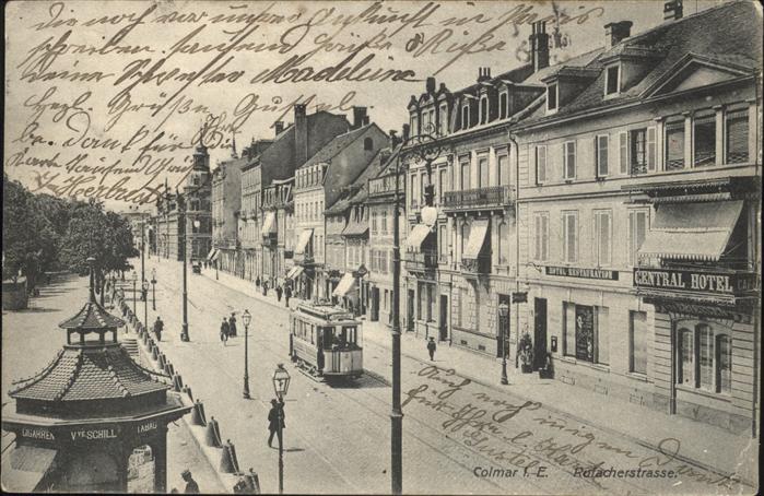 Colmar Haut Rhin Elsass Rufacherstrasse Straßenbahn