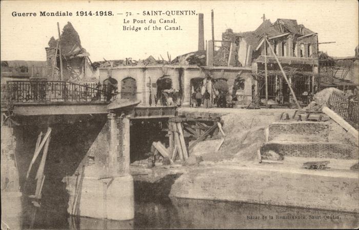 Saint-Quentin 02 Aisne Pont du Canal 1. Weltkrieg