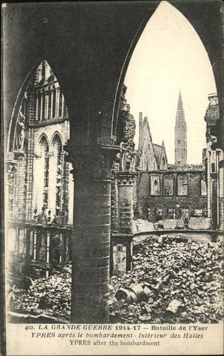 Ypern Ypres Apres Bombardement