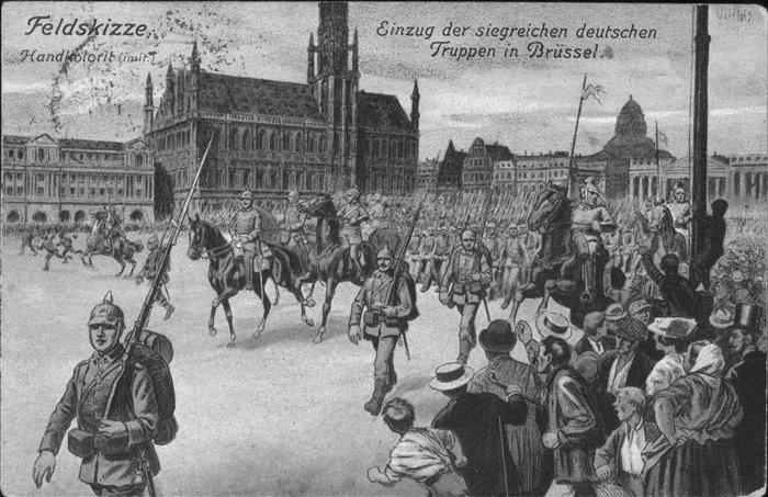 Bruxelles Bruessel Einzug deutscher Truppen