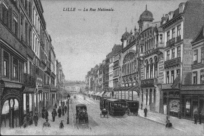 Lille Nord Rue Nationale Straßenbahn