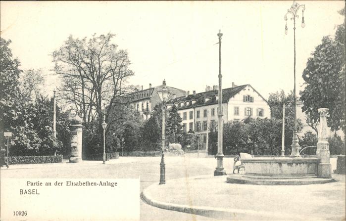 Basel BS Elisabethen Anlagen Brunnen