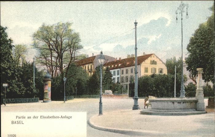 Basel BS Elisbathen Anlagen Brunnen
