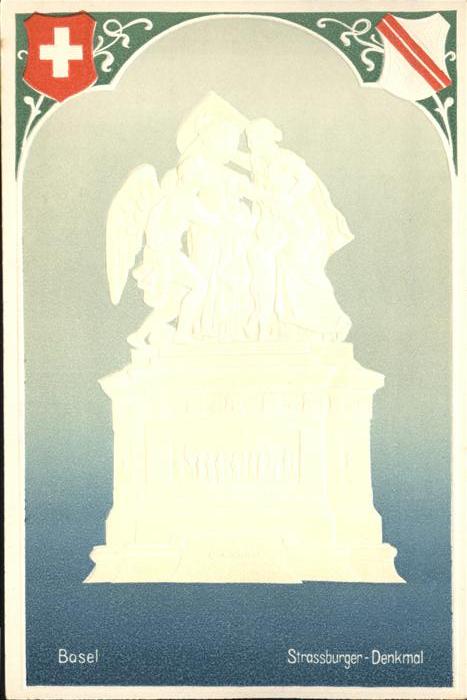 Basel BS Strassburger Denkmal Praegedruck