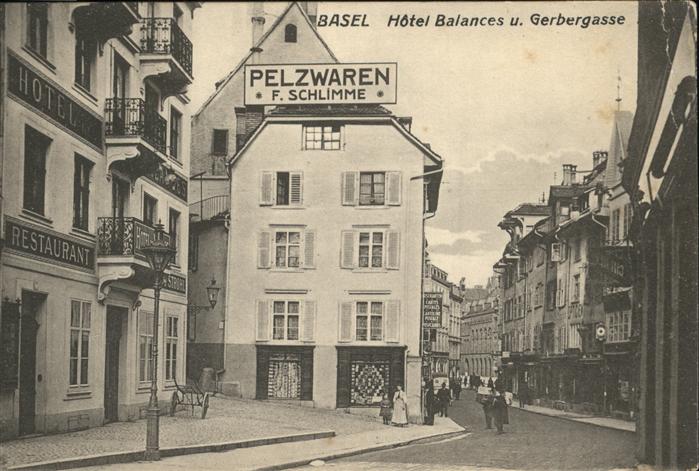 Basel BS Hotel Balances Gerbergasse Pelzwaren F Schlimme