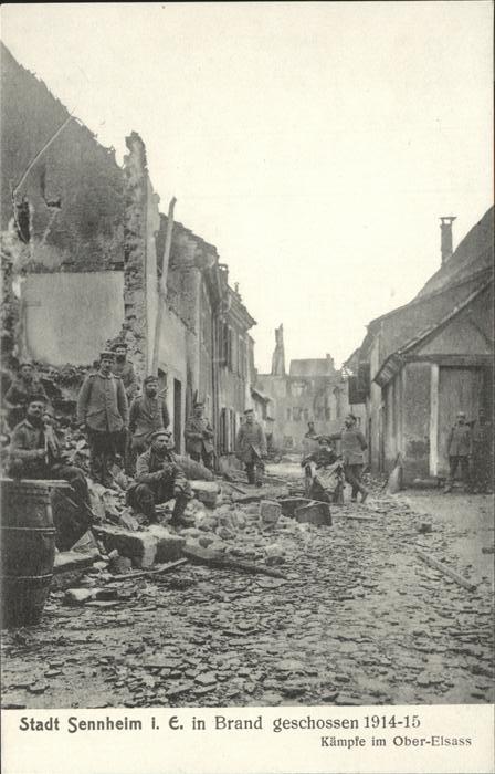 Sennheim in Brand geschossen