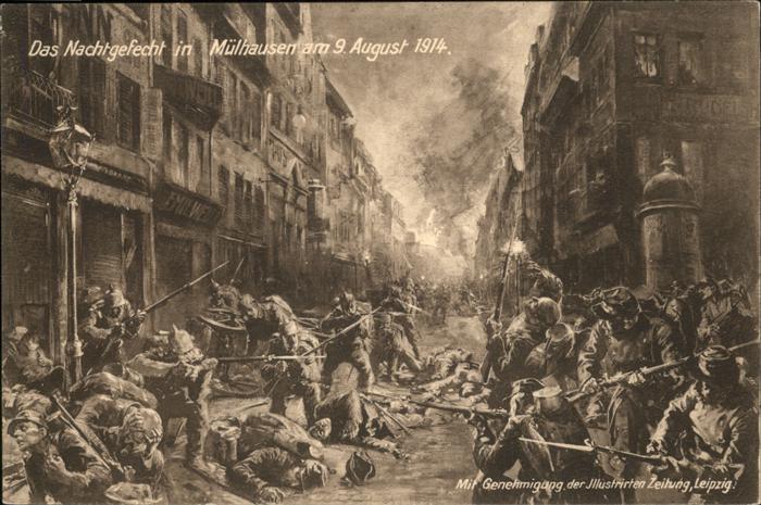 Muelhausen Elsass Nachtgefecht