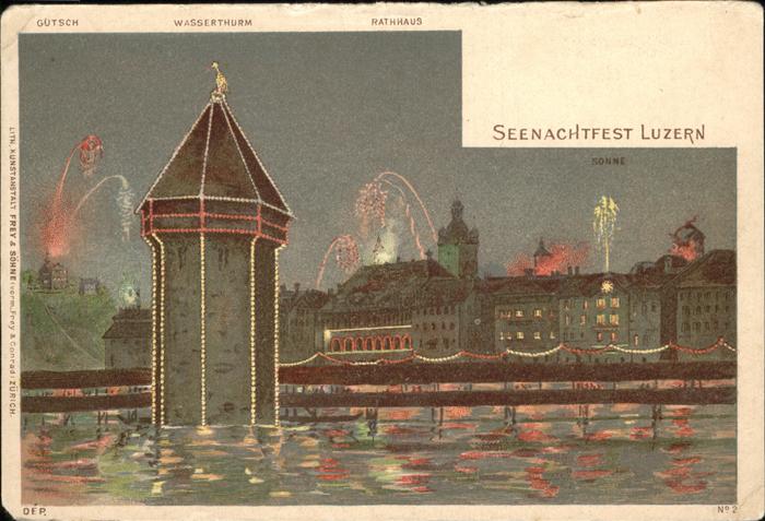 Luzern LU Seenachtsfest Rathaus Wasserthurm Guetsch