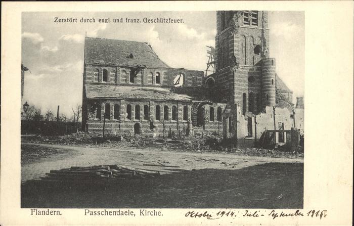 Flandern Passchendaele Kirche