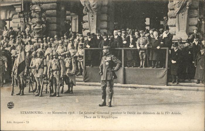 Strasbourg Alsace Place Repubique  Genral Gourand