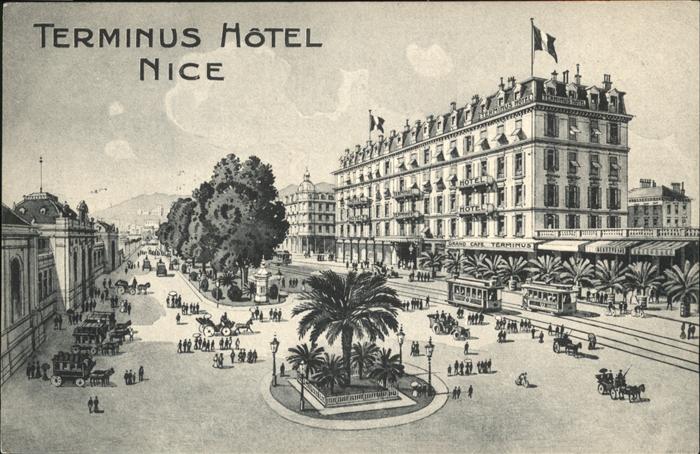 Nice Alpes Maritimes Terminus Hotel Strassenbahn Kutsche