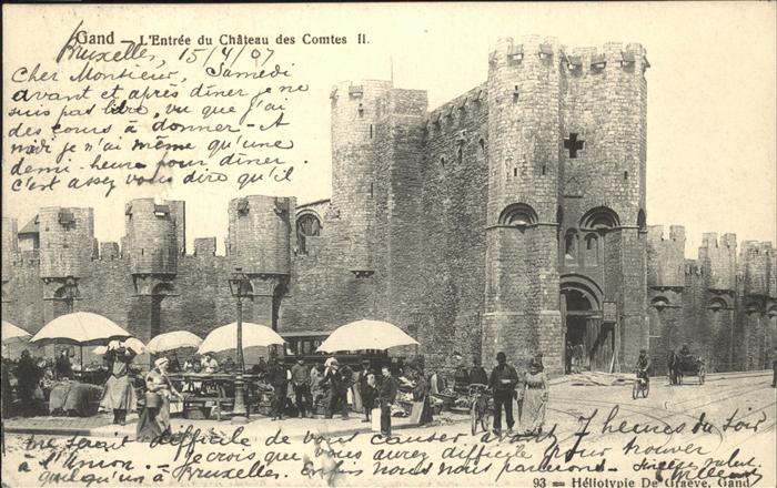 Gand Belgien Entree du Chateau des Comtes II.