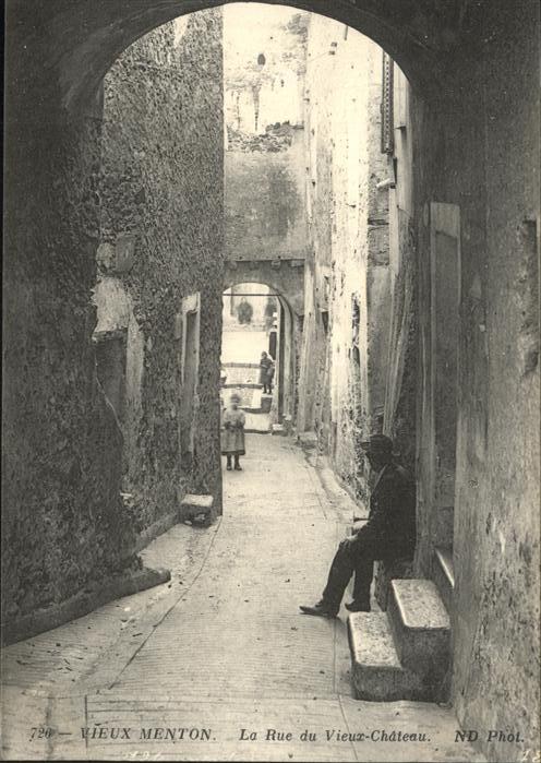 Menton Alpes Maritimes Rue Vieux Chateau