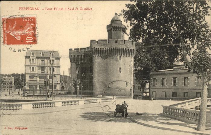 Perpignan Pont Ecluse d_Aval Castillet