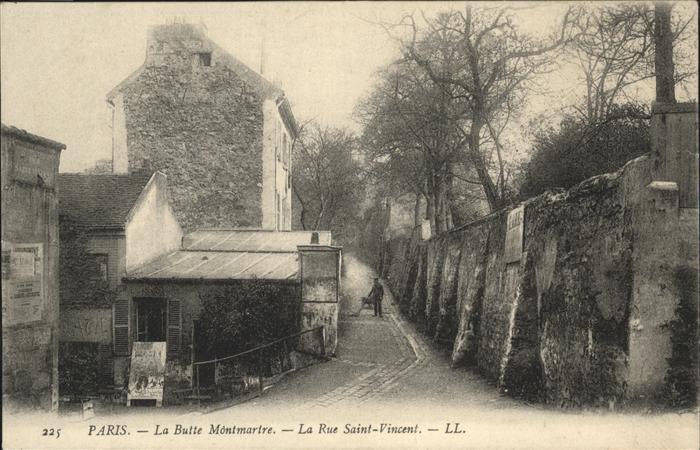 Paris Butte Montmartre Rue Saint-Vincent