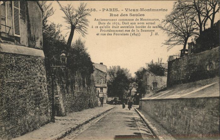 Paris Rue des Saules