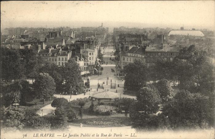 Le Havre Jardin Public Rue de Paris