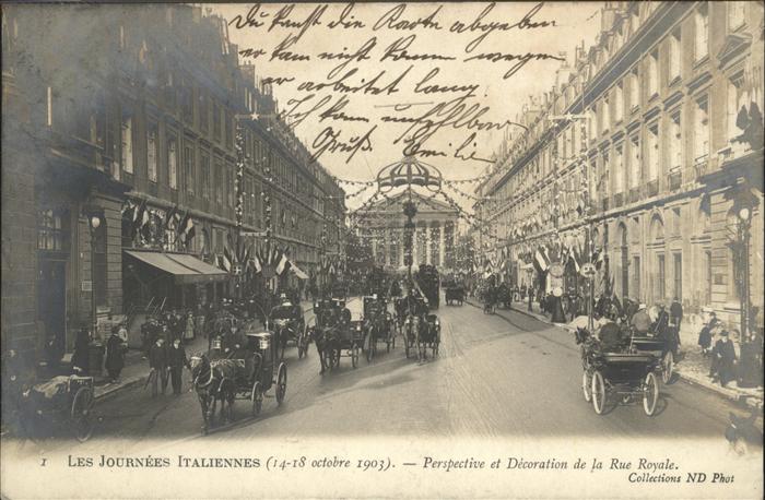 Paris Les Journees Italiennes Rue Royale