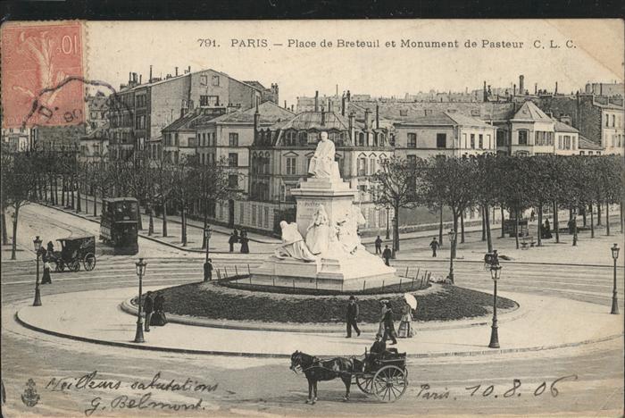 Paris Place de Breteuil Monument de Pasteur