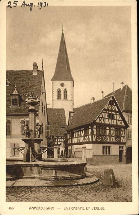 Ammerschwihr La Fontaine et Eglise