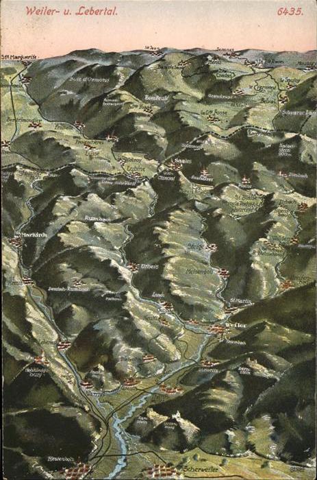 Panoramakarte Weiler- und Lebertal Elsass