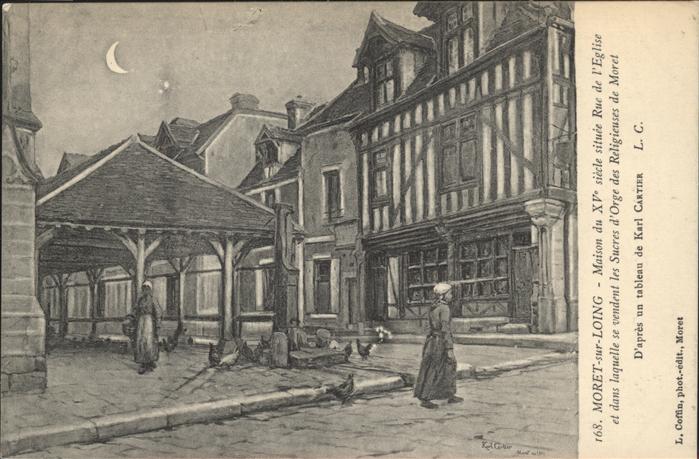Moret-sur-Loing Maison du XV Rue de Eglise, bei Nacht