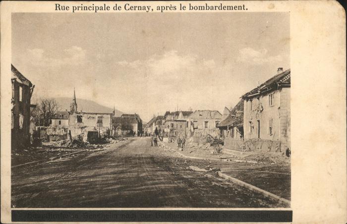 Cernay Eure-et-Loir Bombardement Weltkrieg 1914/17 Kampf Ob