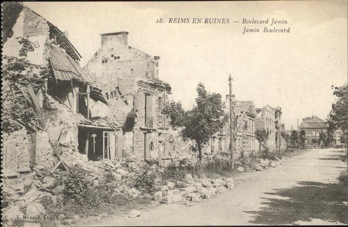 Reims Champagne Ardenne en Ruines Boulevard Jamin