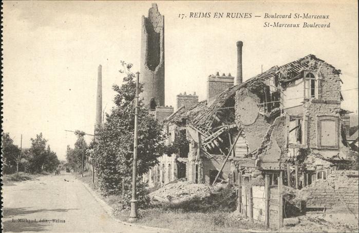 Reims Champagne Ardenne en Ruines Boulevard S_Marceaux