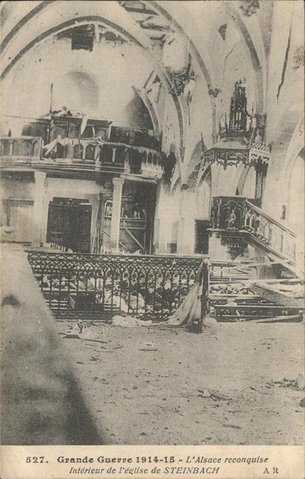 Steinbach Haut-Rhin Zerstörte Kirche WK1