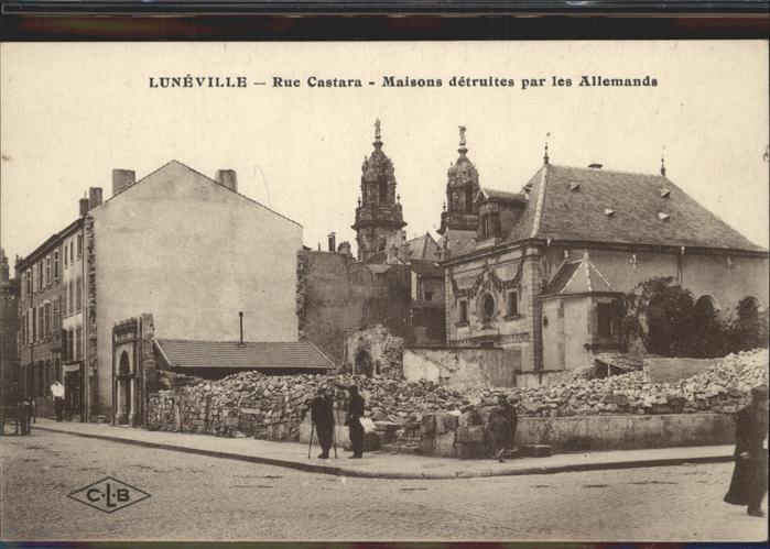 Luneville Rue Castara Maison detruites par les Al