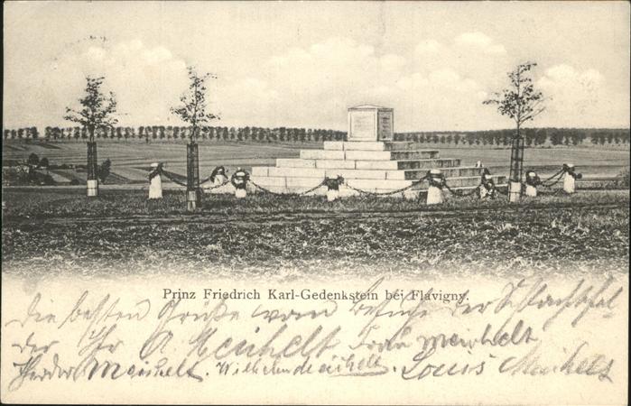 Flavigny Marne Prinz Friedrich Karl-Gedenkstein bei Fl
