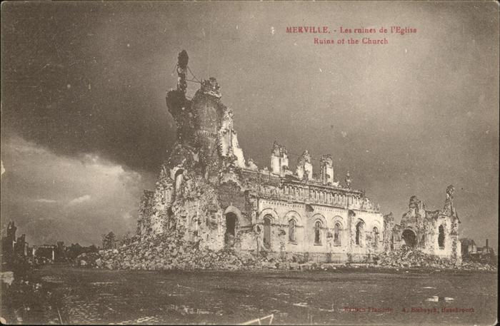 Merville Nord Ruines de L_Eglise