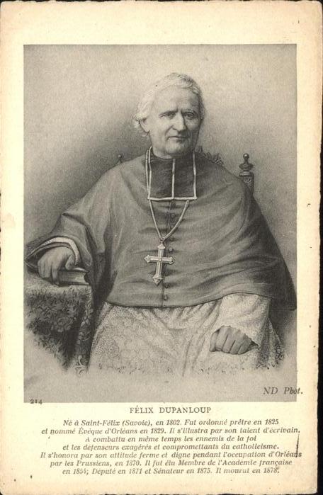 Bischof Religion Felix Dupanloup