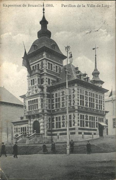 Exposition Bruxelles 1910 Pavillon de la Ville de Liege